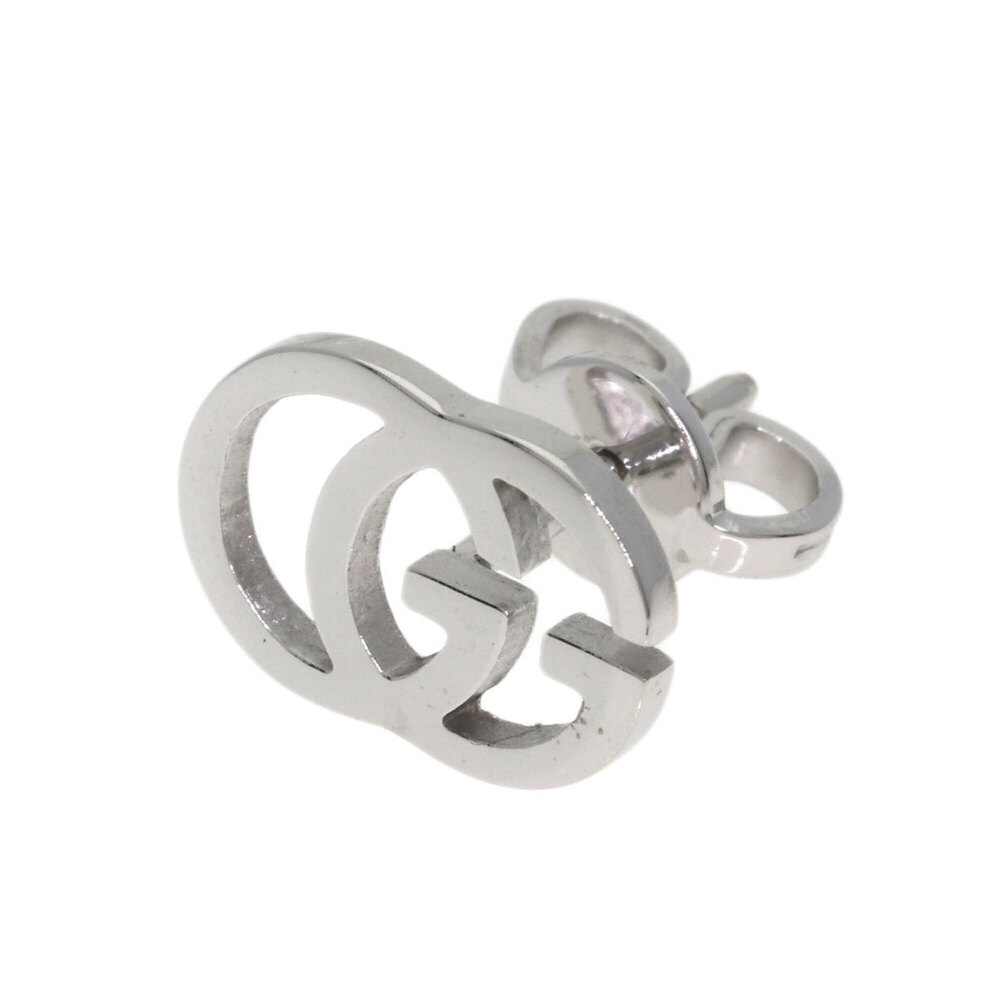 Gucci GG Running Single Earring, 18K White Gold, Women's.